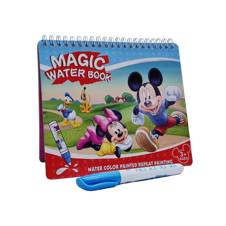 دفتر نقاشی مدل جادویی مجیک واتر طرح شخصیت های دیزنی کد 999-3 به همراه قلم